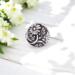 daisy flower silver button for jewelry artists to use in their work